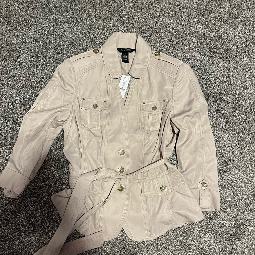 White House Black Market tan jacket size 6